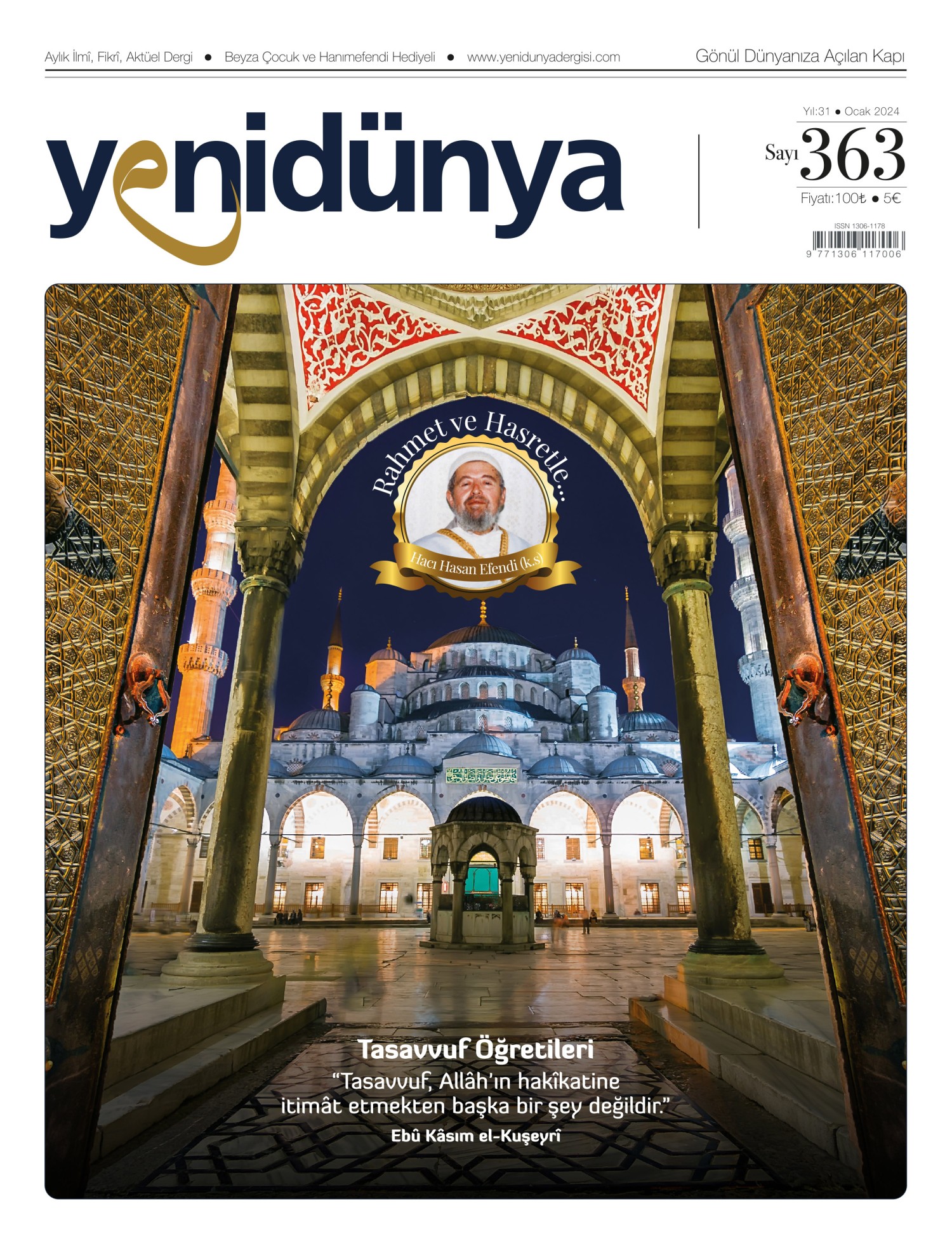 Yenidünya Dergisi Ocak 2024 sayısının kapağı
