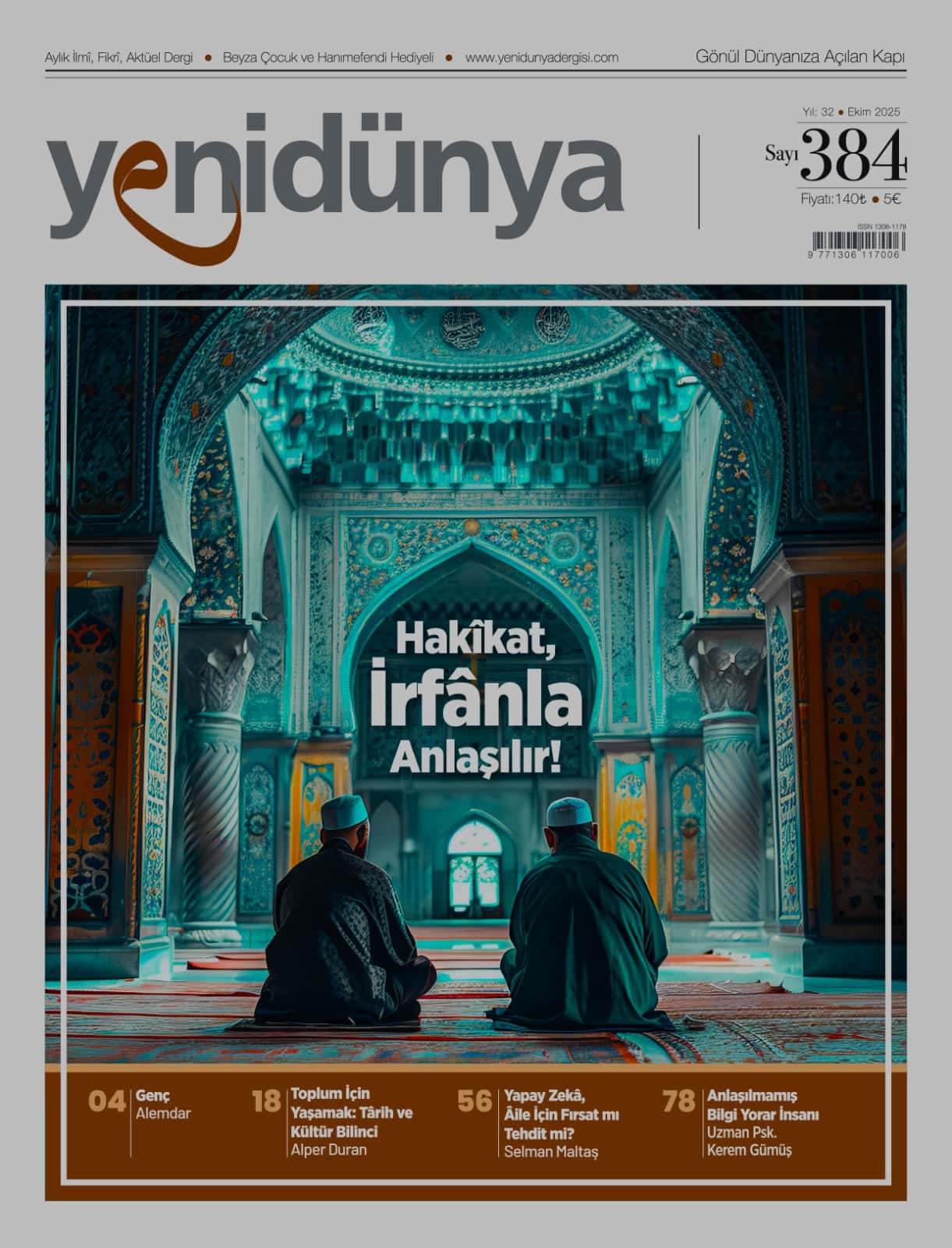 Yenidünya Dergisi Ekim 2025 sayısının kapağı