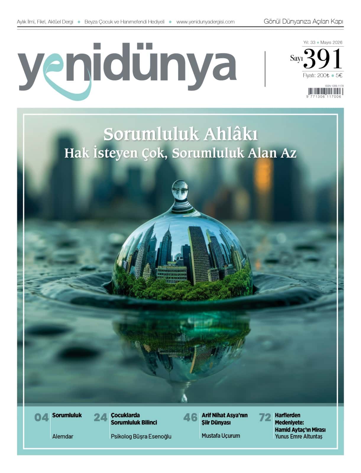 Yenidünya Dergisi Mayıs 2026 sayısının kapağı