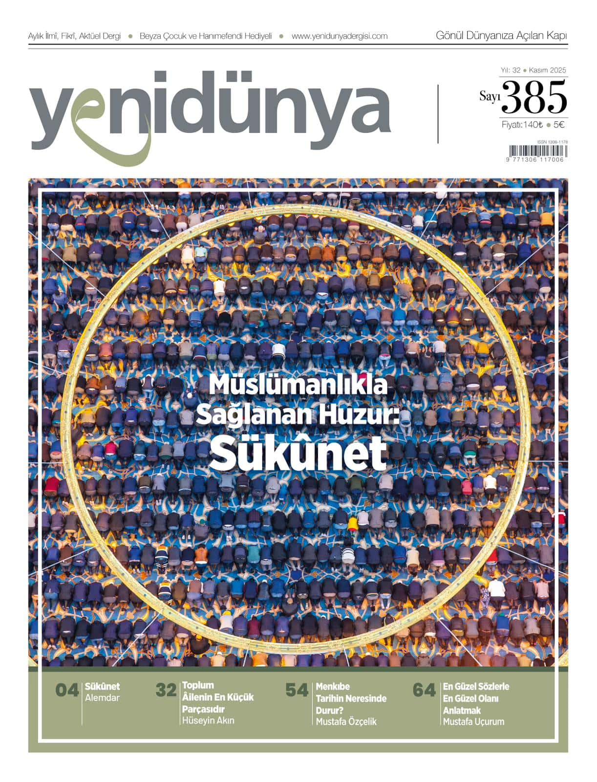Yenidünya Dergisi Kasım 2025 sayısının kapağı