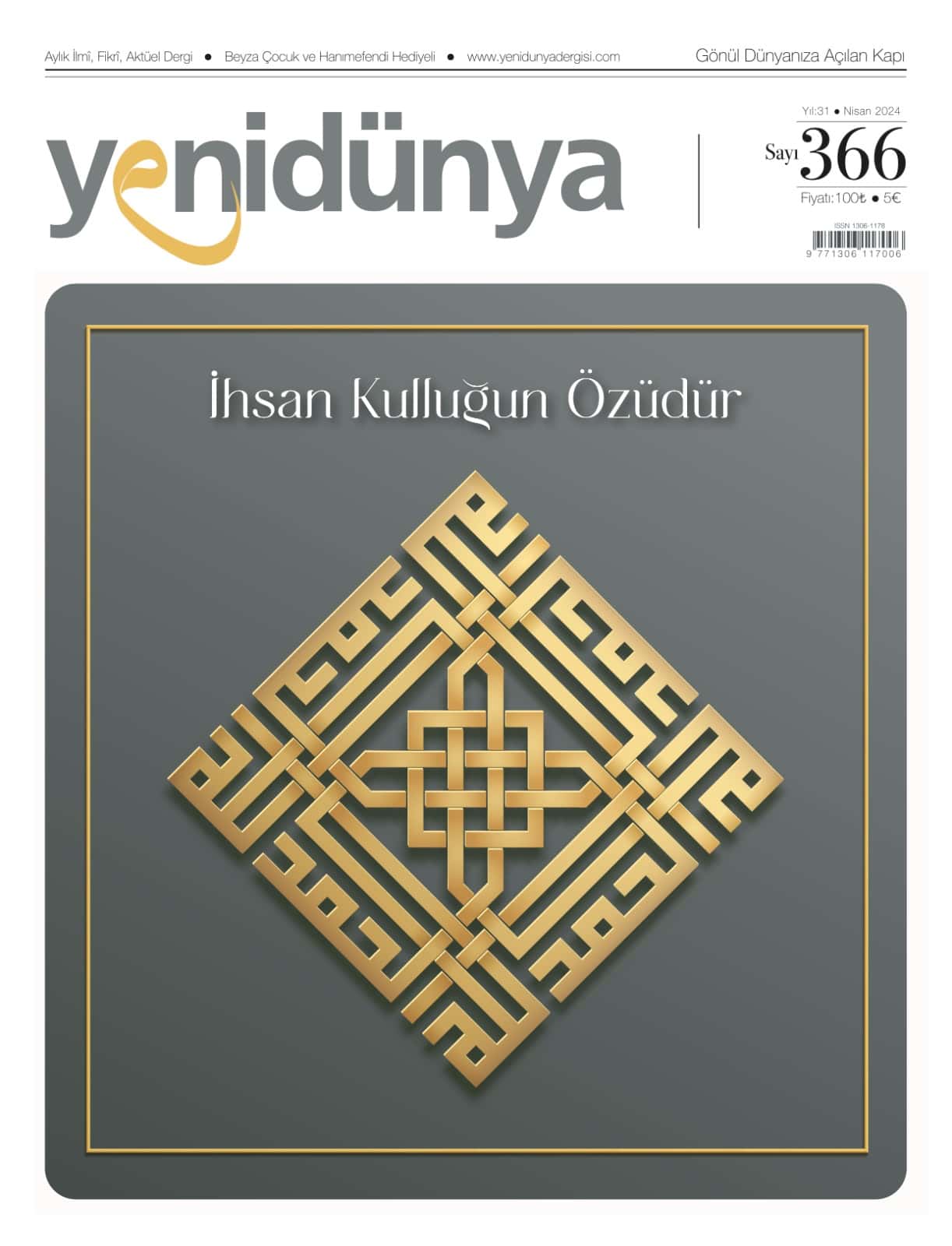 Yenidünya Dergisi Nisan 2024 sayısının kapağı