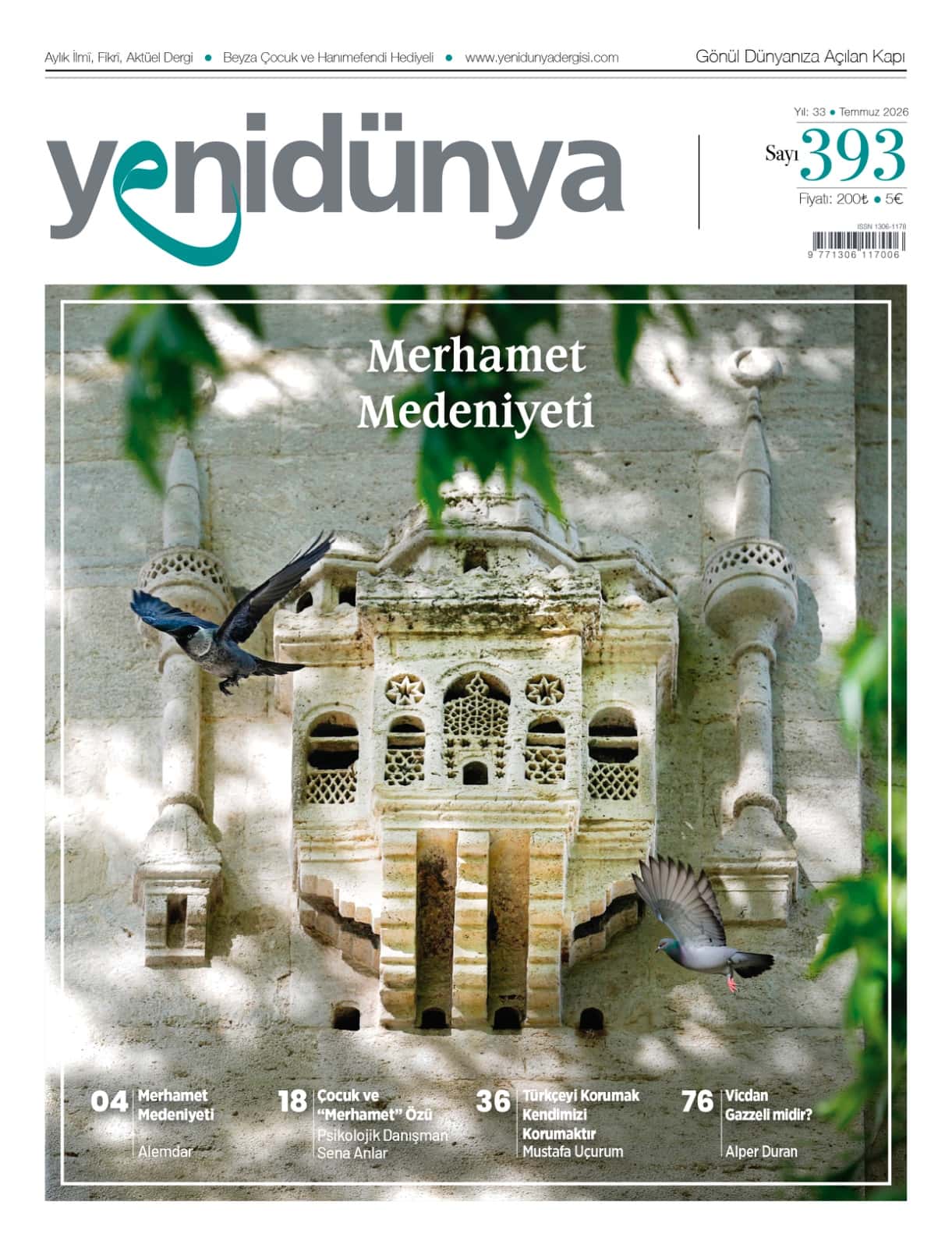 Yenidünya Dergisi Temmuz 2026 sayısının kapağı